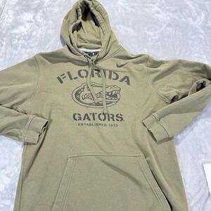 Nike Florida Gators Logo Hoodie Pullover Sweatshirt Mens Medium Khaki Green